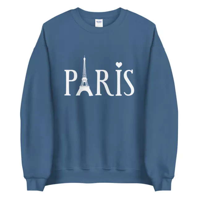 PARIS I Love Paris, France French Eiffel Tower T-Shirt Unisex Sweatshirt