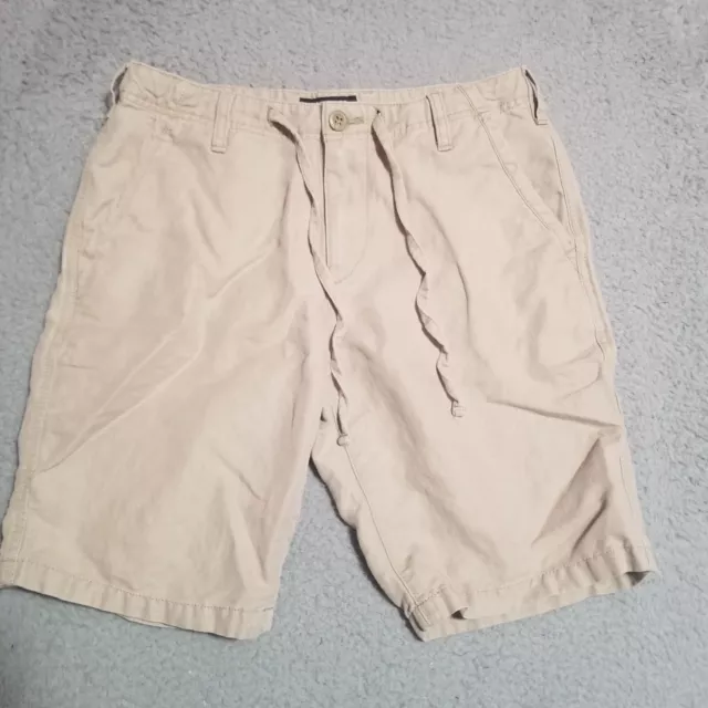 Express Chino Shorts Mens 28 Actual 30 Beige Linen Blend Classic Fit