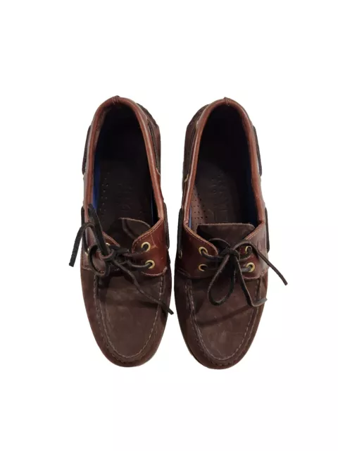 Sperry Top Sider Men's Size 9M Boat Shoes Brown Leather Casual Moc Toe Loafers