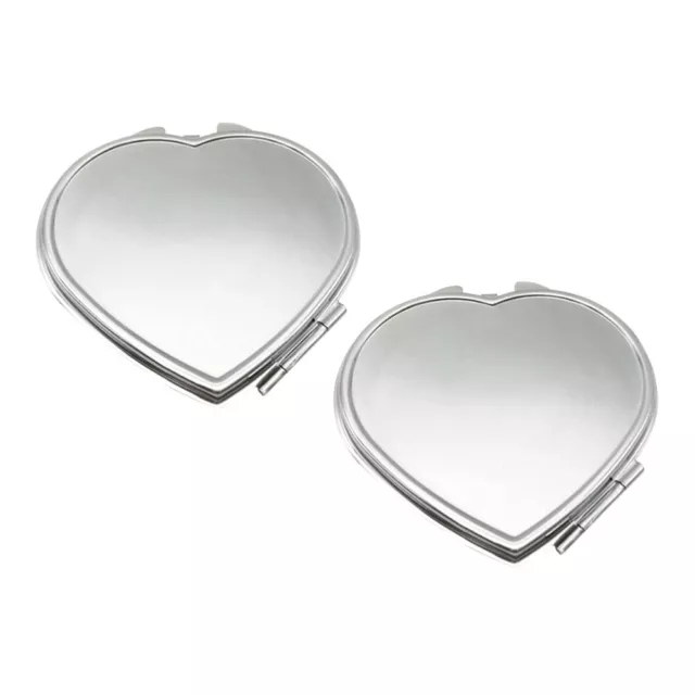 2 Pcs Pocket Mirror Magnifying Silverts Gift for Ladies Fold