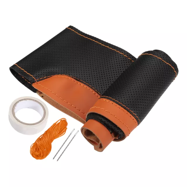 Cubierta Universal para Volante, Ajuste de 14.6"-15.2" de Diámetro Naranja Negro