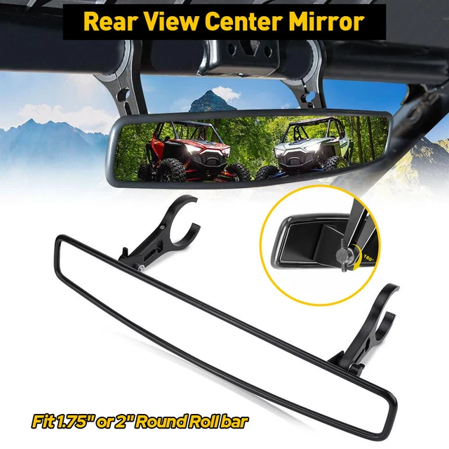 UTV 1.75" Rear View Center Convex Mirror For Polaris RZR 800 900 XP 1000 Yamaha