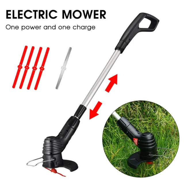 Electric Cordless Grass Trimmer Garden Weed Strimmer Cutter Rechargeable Tool UK