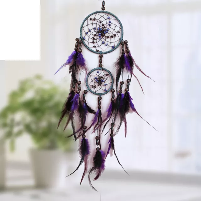 Traditional Purple &Black Dream Catcher Handmade Wall-Hanging Dreamcatcher Decor