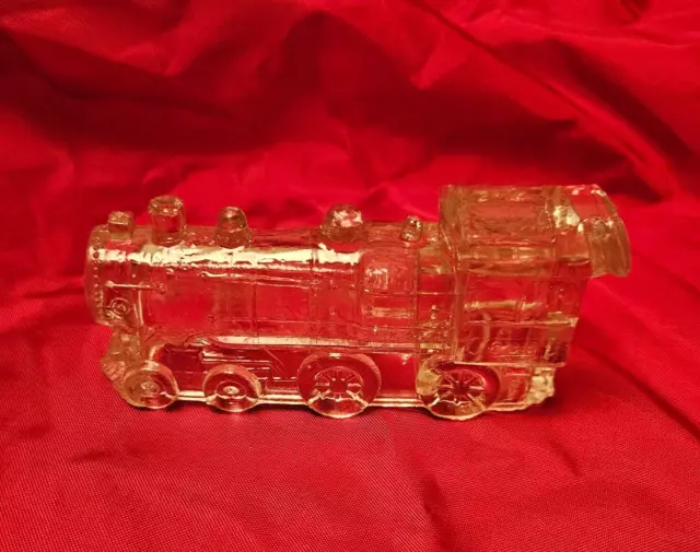 Vintage glass candy container Train 888 locomotive engine Circa 1915-30's