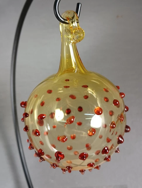 Hand Blown Glass Ornament Ball . Self Representing Artist (SRA) 2