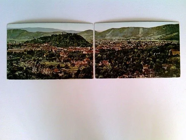 Graz, Ortspanorama, 2 Teile, Panoramakarte, AK, gelaufen 1908