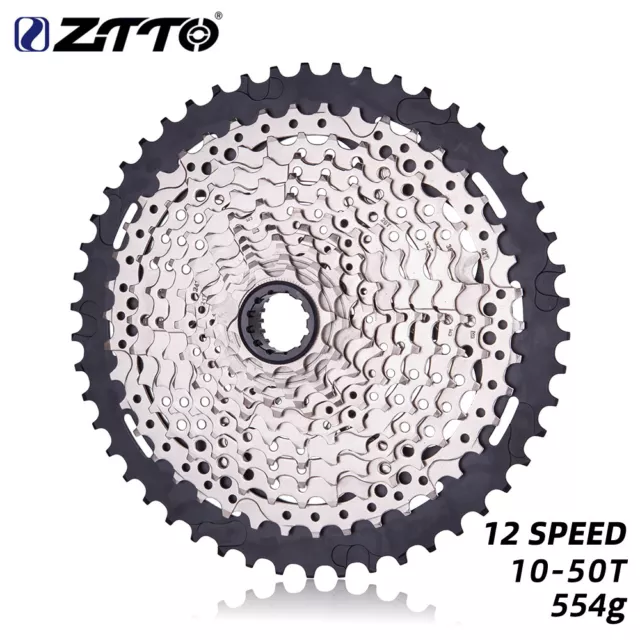 ZTTO Bicycle MTB 12 Speed 10-50T Cassette Micro M6100 Sprocket Spline Cassette