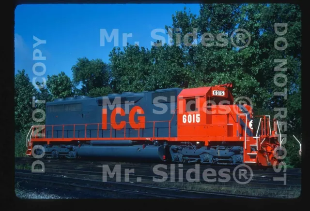 Original Slide ICG Illinois Central Gulf Fresh Paint SD40 6015 In 1987