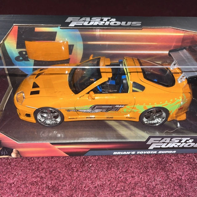 Dragon Ball Prima Serie Toyota Supra Fast & Furious – Modellino 1:18 Di Brian O'Conner Auto Film Collezionabile