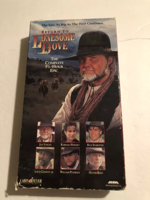 Return To Lonesome Dove - casete de video épico en uno (VHS) completo de 5 1/2 horas