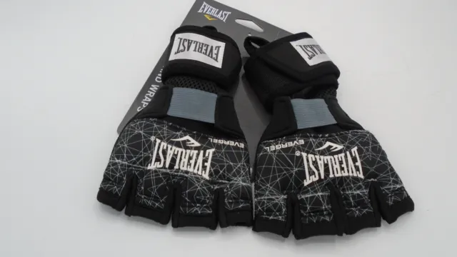 Everlast EverGel Hand Wraps (Black Printed, Medium)