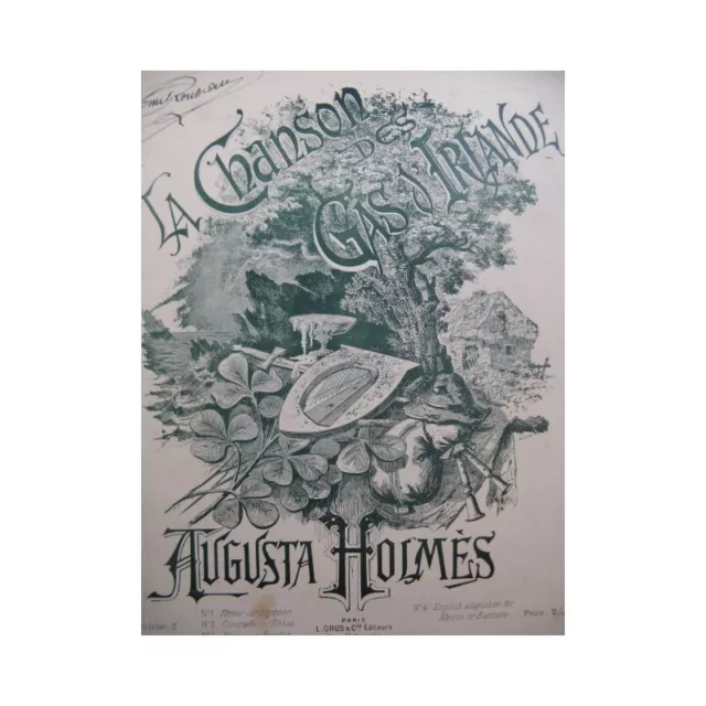 HOLMÈS Augusta La Chanson des Gas d'Irlande Piano Chant 1892