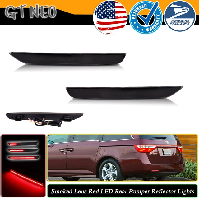 SMOKED REAR BUMPER Reflector LED Tail Brake Lights For 20112017 Honda