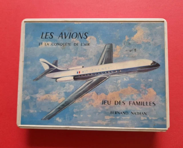 Jeu De 7 Familles Ancien - Thème Aviation, Illustrations Jacquot, Occasion