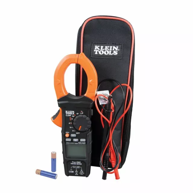 Klein CL900 Digital Clamp Meter, AC Auto-Range TRMS, Low Impedance , 2000 Amp