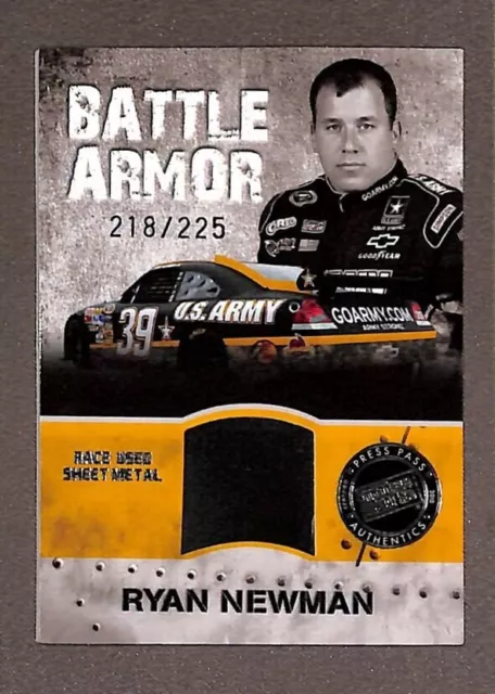 2010 Press Pass Nascar Stealth Battle Armor Silver #BA-RN Ryan Newman /225