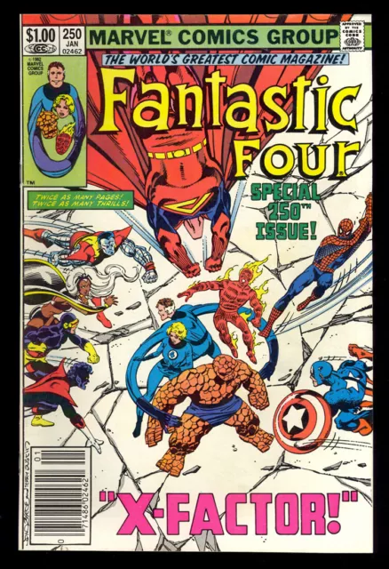 Fantastic Four #250 - Spider-Man & Captain America App - John Byrne - 1983 VF/NM