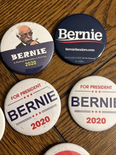 Lot Of 8 Democrat 2020 Bernie Sanders Presidential Political Pins Buttons 3