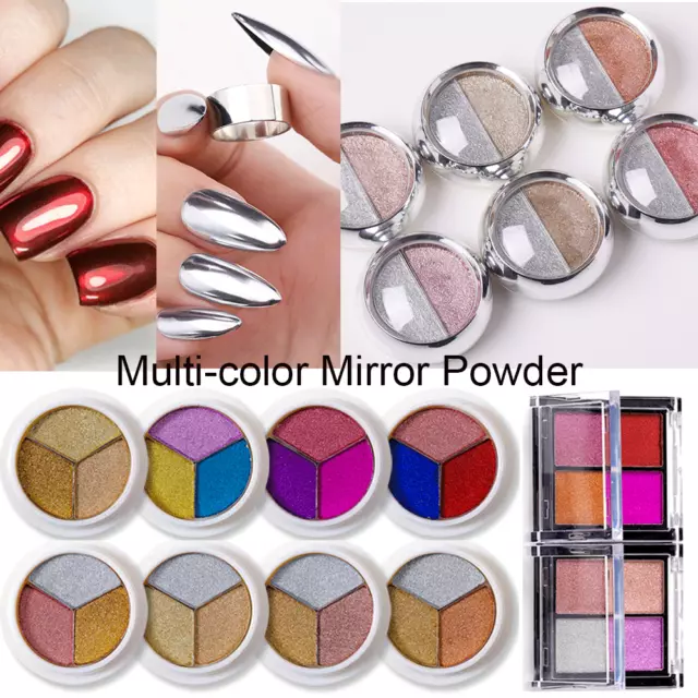 Multicolored Mirror Nail Powder Holographics Chrome Pigment Dust Glitter Decor