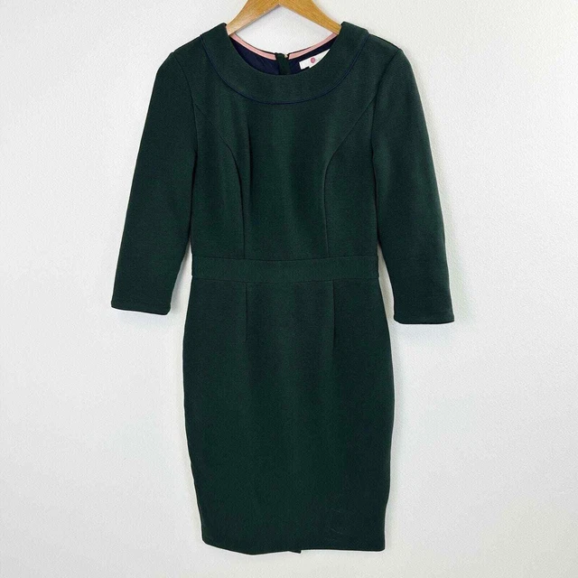 BODEN MIA OTTOMAN Shift Dress in Black J0231 Size UK 8R RRP
