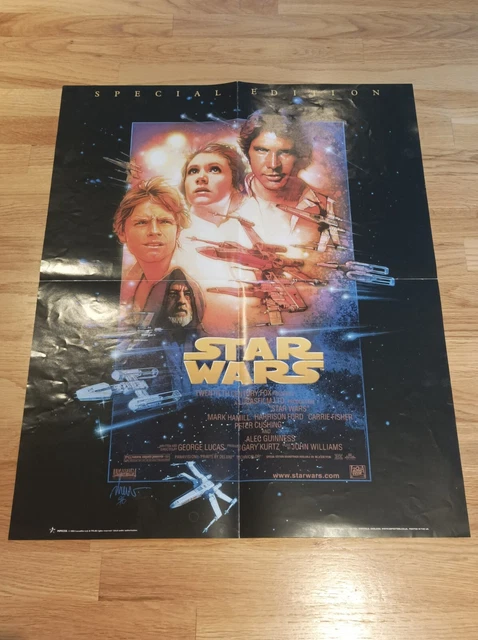Very Rare Autographed Star Wars Special Edition Movie Poster - English 2002