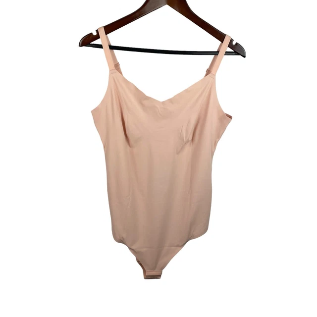 PINSY SZ 1X Pink Bonded Spaghetti Strap Medium Shaping Bodysuit New