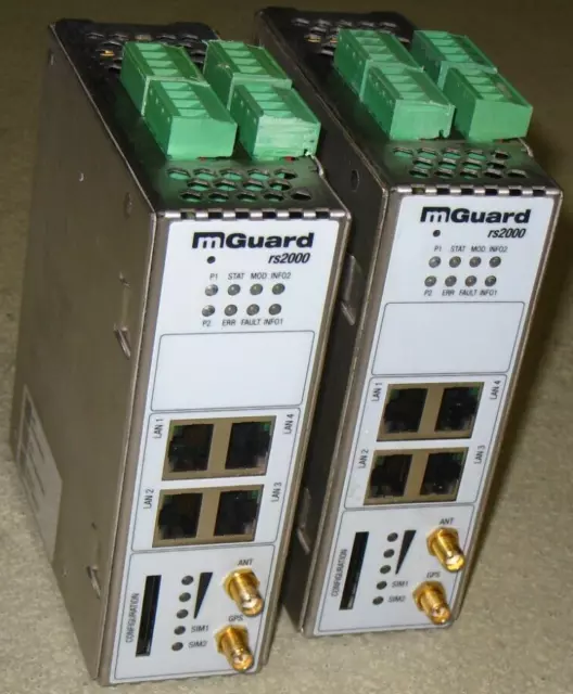 2 Stk. Phoenix Contact mGuard RS2000 3G VPN Mobilfunk-Router mit integ. Firewall