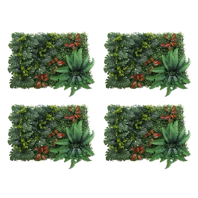 4X hierba countal hágalo usted mismo césped miniatura, decoración de jardín, hojas rojas K6T5