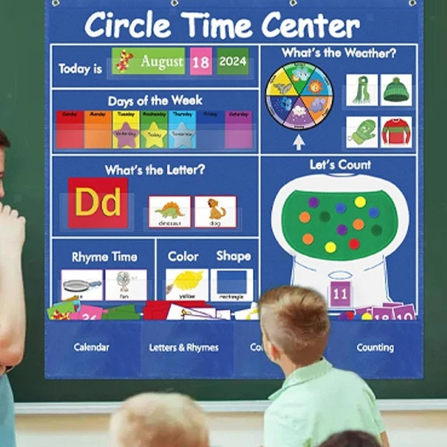 CLASSROOM POCKET CHART Pocket Chart for Group Instruction Center ...