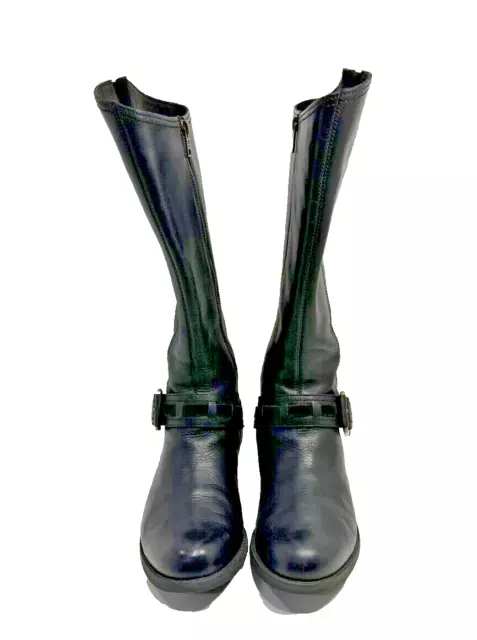 Timberland Savin Hill Tall Side Zip Riding Boots Black Womens Size 7W 8549R