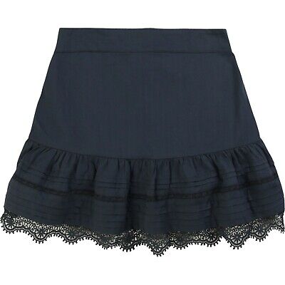 ZADIG & VOLTAIRE GIRLS PULL ON RUFFLE SKIRT NAVY AGE 3 - 4 YEARS NEW (ref 636)