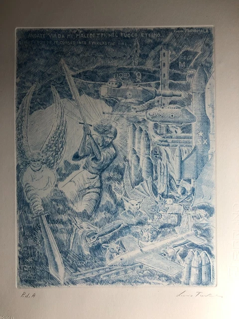 Lucio Trovamala Nuclear War Signed Aquaforte 35.0x49.5 cm 70s Lucio Trovamala Nuclear War Signed Aquaforte 35.0x49.5 cm 70s