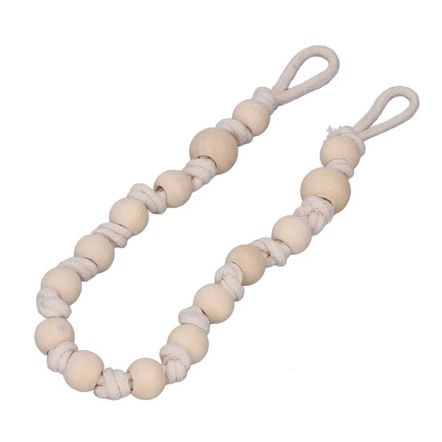 Boho Macrame Tassels Curtain Tiebacks Hand Woven Curtain Holdback Tie Rope Decor