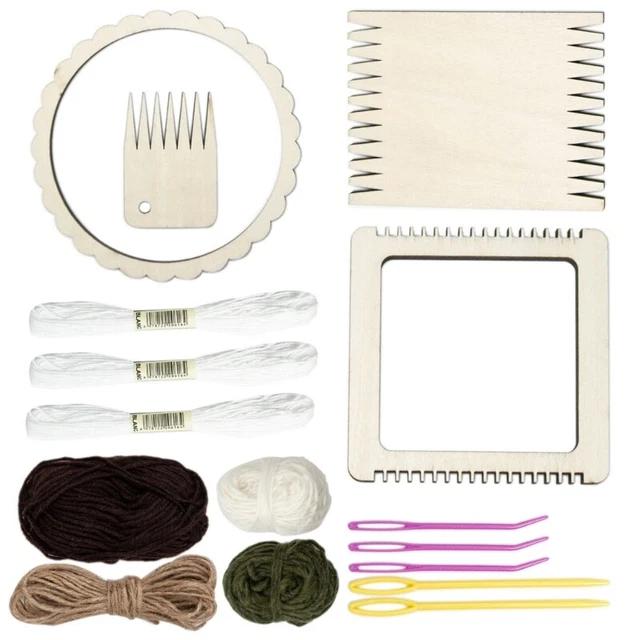 Mini Weaving Loom Kit Woven Hangable Tapestry Set Household Supplies