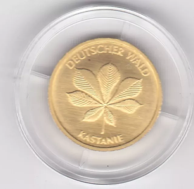 20 Euro Goldmünze Deutscher Wald Kastanie 2014, A(Berlin) mit Zertifizierung,