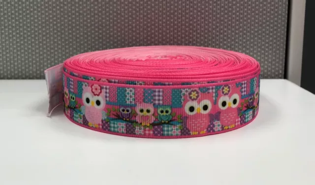 Owl Animals Grosgrain Ribbon 5 Yards Hair Bows Crafts