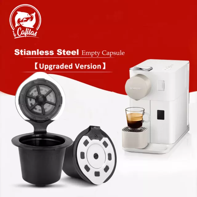 3 Stück wiederverwendbare Kapseln Kaffeefilter Pod für Nespresso Original Line
