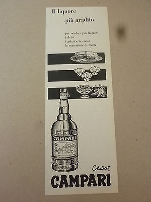 Cordial CAMPARI Amaro CORA pubblicità originale da rivista anni '30 