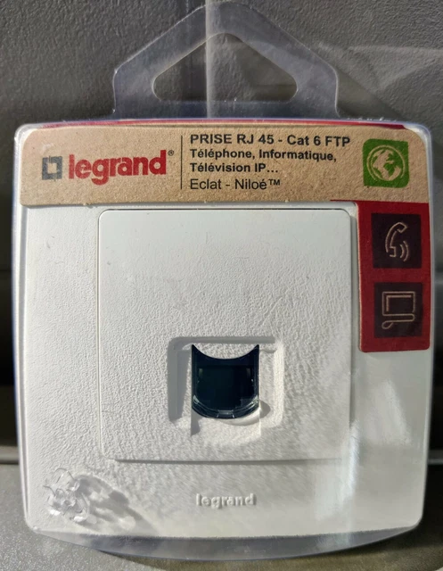 Legrand - Prise blindée RJ45 cat6 STP dooxie finition blanc - Réf : 600375