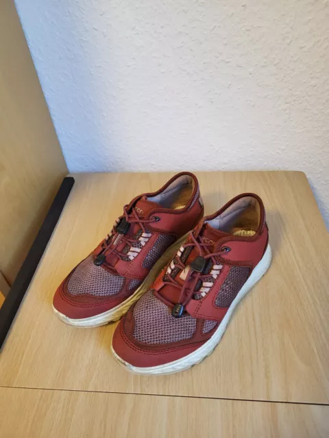 Ecco Exostride W Damenschuhe Sneaker Low Slipper Rot  GoreTex Gr.37 OP 119,99