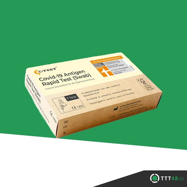 20 x Citest COVID-19 Antigen Schnelltest Nasal für Laien Pack