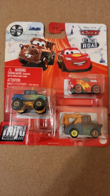 DISNEY PIXAR CARS On The Road Mini Racers IVY MATER MCQUEEN 3 Pack New ...