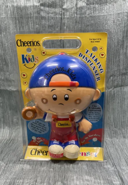 Cheerios Kid Talking Breakfast Cereal Dispenser Boys Girls Toddlers 10-1/2" READ