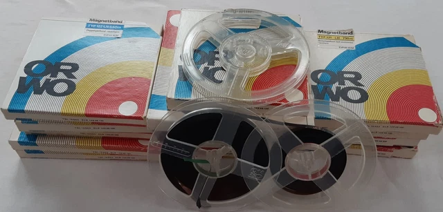 14 MAGNET-TON BÄNDER/ORWO DDR Zeit,Gebraucht,bespielt mit Musik 70 ...