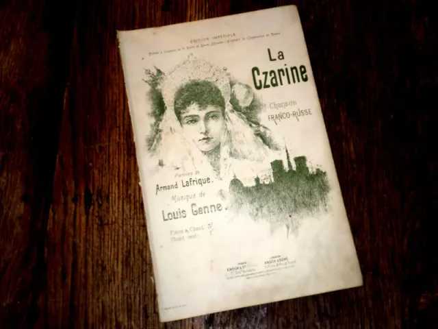 la czarine chanson franco partition pour chant 1897 Louis Ganne