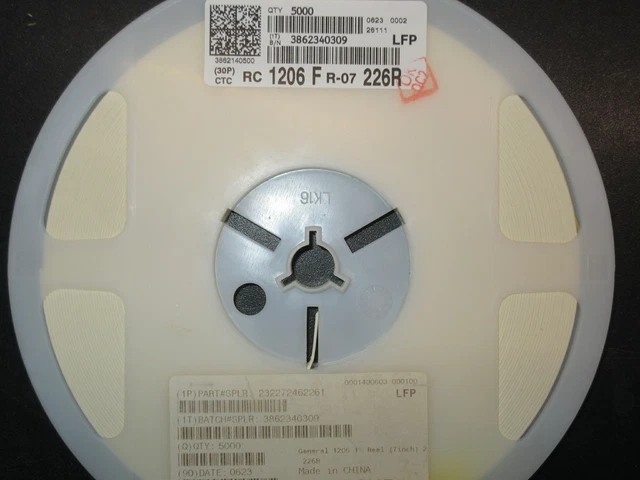 SMD Resistor Widerstand 226 Ohm 1% 0,25W 1206 5000x