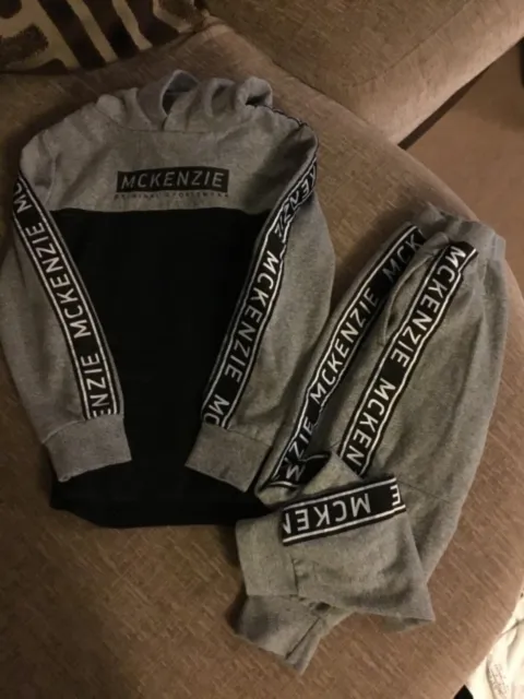 Mckenzie boys grey and black sweatshirt aged 8-10