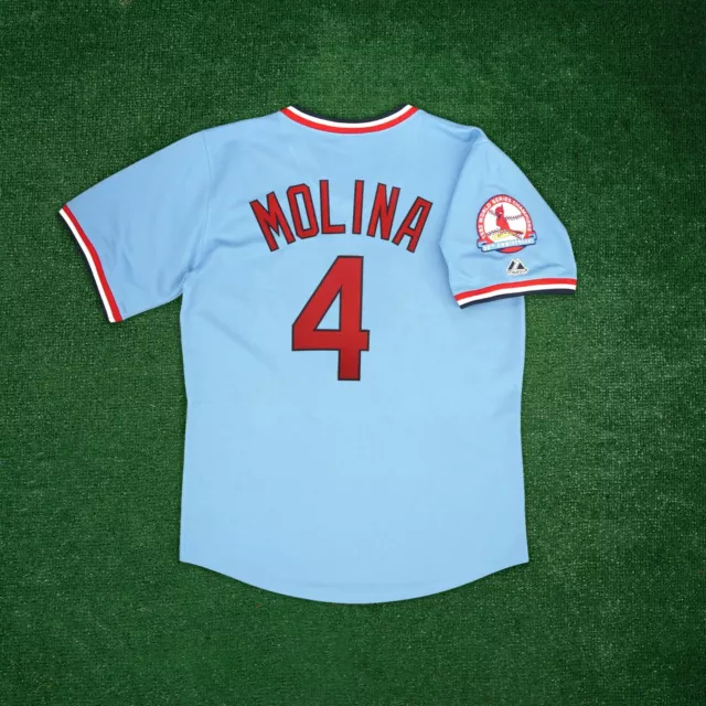 Yadier Molina 1982 St. Louis Cardinals Cooperstown Men's 30th Anniv. Blue Jersey