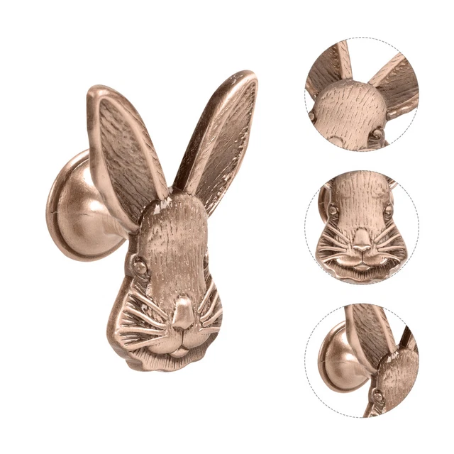 2 Pcs Wardrobe Pull Cabinet Knob Rabbit Drawer Knobs Dresser Door